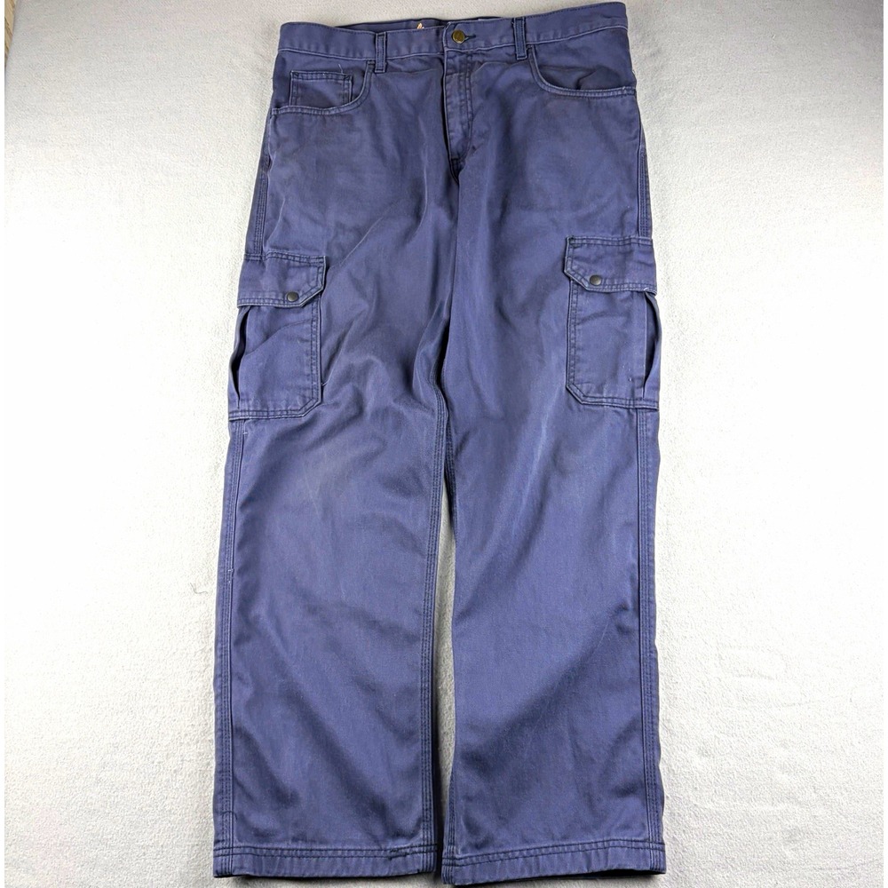 LAPCO FR Cargo Pants Navy Men's 34x32 Fits 36x32 NFPA 2112 CAT 2